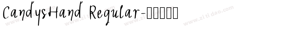 CandysHand Regular字体转换